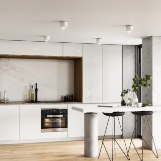 Plafonnier Vivo – blanc – en métal – style moderne