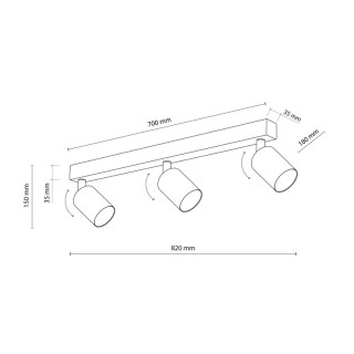 Plafonnier Nex – en métal – style moderne