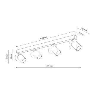 Plafonnier Nex – en métal – style moderne