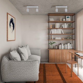 Plafonnier Nex – blanc – en métal – style moderne