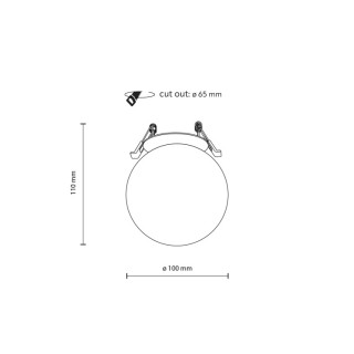 Plafonnier Vox 1 lumière – noir – en métal – style moderne