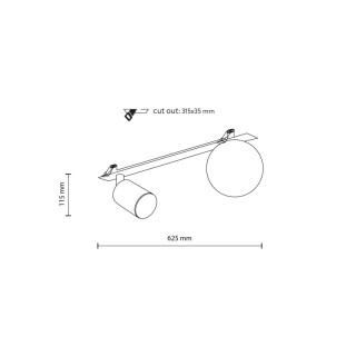 VOX 2 X GU10 / G9 PLAFONNIER ENCASTRÉ