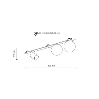 Plafonnier Vox 3 lumières – noir – en métal – style moderne