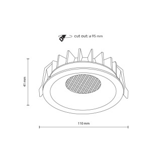 Plafonnier Nexus – noir – en métal – style moderne