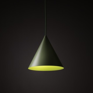 Suspension Cono – vert – en métal – style loft et chic