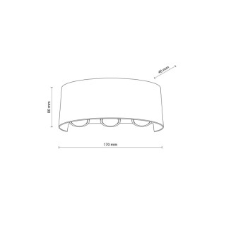 APPLIQUE LED ARROW NOIRE IP 54