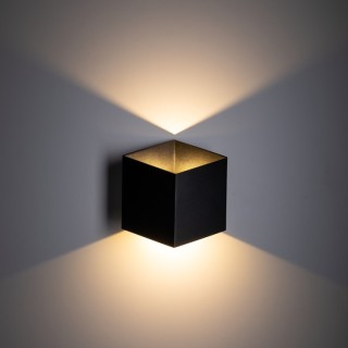 Lampe à poser Cube – noir – en métal – style moderne
