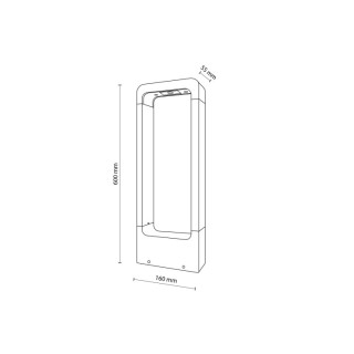 Lampadaire Arius – noir – en métal – style moderne