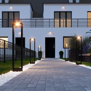 Lampadaire Arius – noir – en métal – style moderne