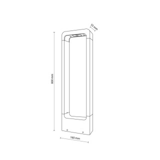 Lampadaire Arius – noir – en métal – style moderne