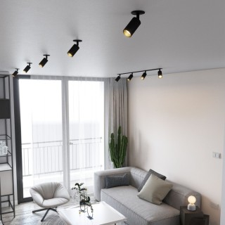 Plafonnier Amis – noir – en métal – style moderne