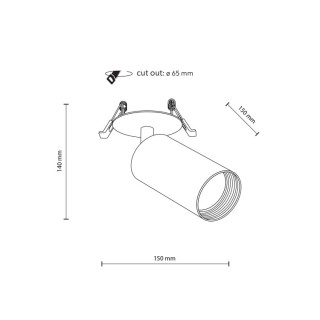 Plafonnier Amis – noir – en métal – style moderne