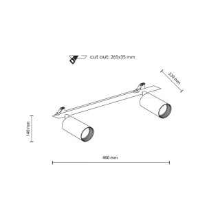 Plafonnier Amis – noir – en métal – style moderne