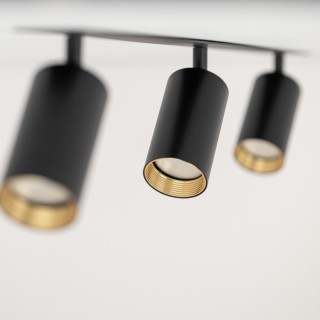 Plafonnier Amis – noir – en métal – style moderne