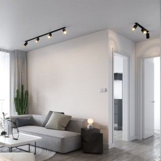 Plafonnier Amis – noir – en métal – style moderne