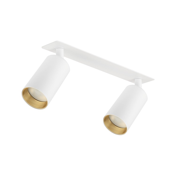 Plafonnier Amis – blanc & doré – en métal – style moderne