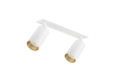 Plafonnier Amis – blanc & doré – en métal – style moderne