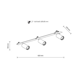 Plafonnier Amis – blanc – en métal – style moderne