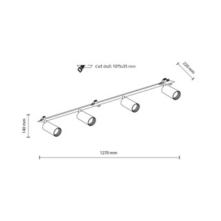 Plafonnier Amis – blanc – en métal – style moderne
