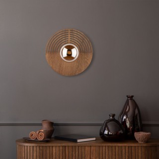 Lampe à poser Lunar – chêne – style moderne et chic
