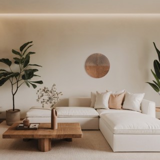 LAMPE MURALE LUNAIRE EN BOIS 2XG9