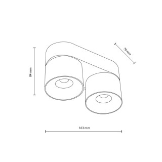 Plafonnier Spark – noir – en métal – style moderne