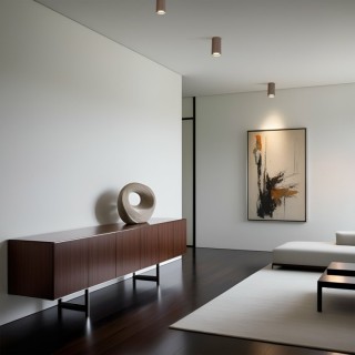 Plafonnier Tune – brun – en métal – style moderne