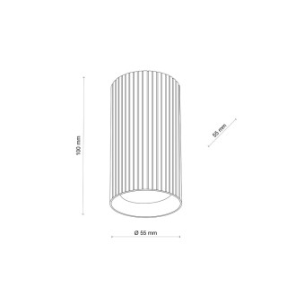 Plafonnier Tune – brun – en métal – style moderne