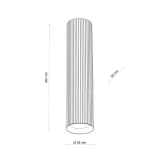 Plafonnier Tune – brun – en métal – style moderne