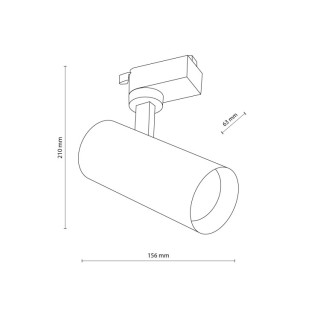 Spot sur rail Tracer – noir – en métal – style moderne