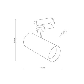 Spot sur rail Tracer – blanc – en métal – style moderne