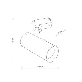 Spot sur rail Tracer – blanc – en métal – style moderne