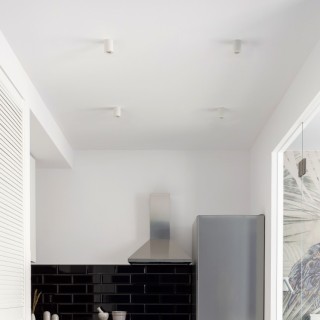 Plafonnier Ligno – blanc – en métal – style moderne