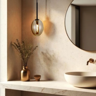 Suspension Pearl – noir – en métal – style moderne et chic