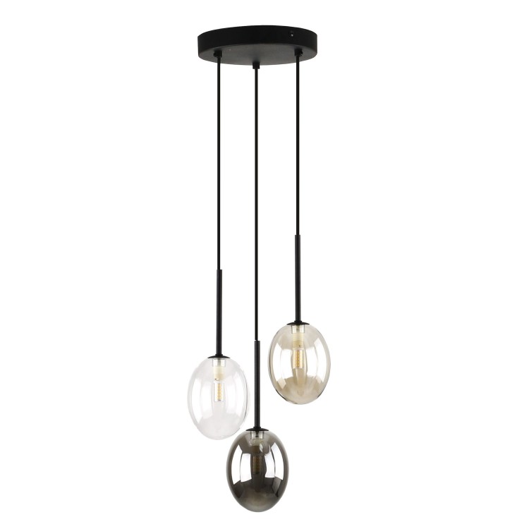 Suspension Pearl – noir – en métal – style moderne et chic
