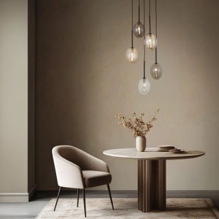 Suspension Pearl – noir – en métal – style moderne et chic