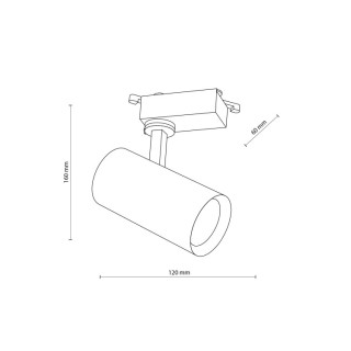 Spot sur rail Tracer – noir – en métal – style moderne