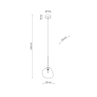 Suspension Misty – noir – en métal – style moderne et chic