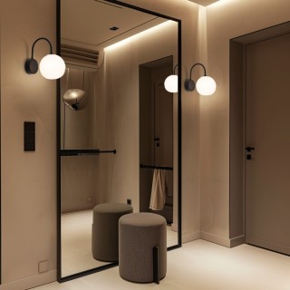 Applique murale Misty – noir – en métal – style moderne et chic