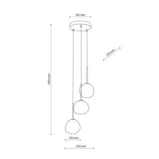 Suspension Misty – noir – en métal – style moderne