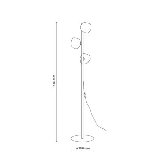 Lampadaire Lava – brun – en métal – style chic