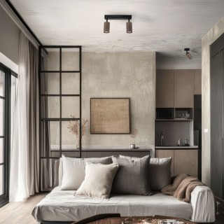 Plafonnier Tune – noir – en métal – style moderne