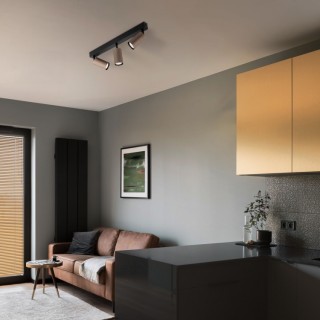 Plafonnier Tune – noir – en métal – style moderne