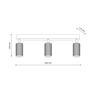 Plafonnier Tune – noir – en métal – style moderne