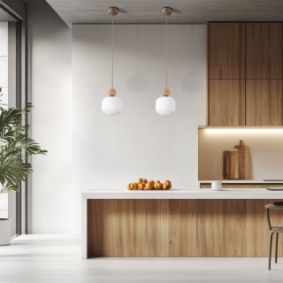 Suspension Ballo – sabia – en métal et bois – style chic