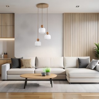 Suspension Ballo – sabia – en métal et bois – style chic