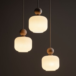 Suspension Ballo – sabia – en métal et bois – style chic