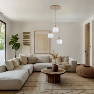 Suspension Ballo – sabia – en métal et bois – style chic