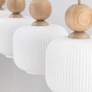 Suspension Ballo – en métal et bois – style chic