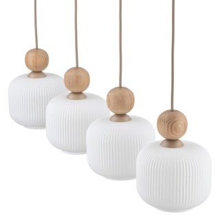 Suspension Ballo – en métal et bois – style chic